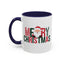 Christmas Mug - Merry Christmas Green & Red Text Santa