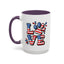 4th of July Mug - Animal Love USA Flag
