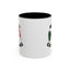 Christmas Mug - Merry Christmas Black Text Santa Tree