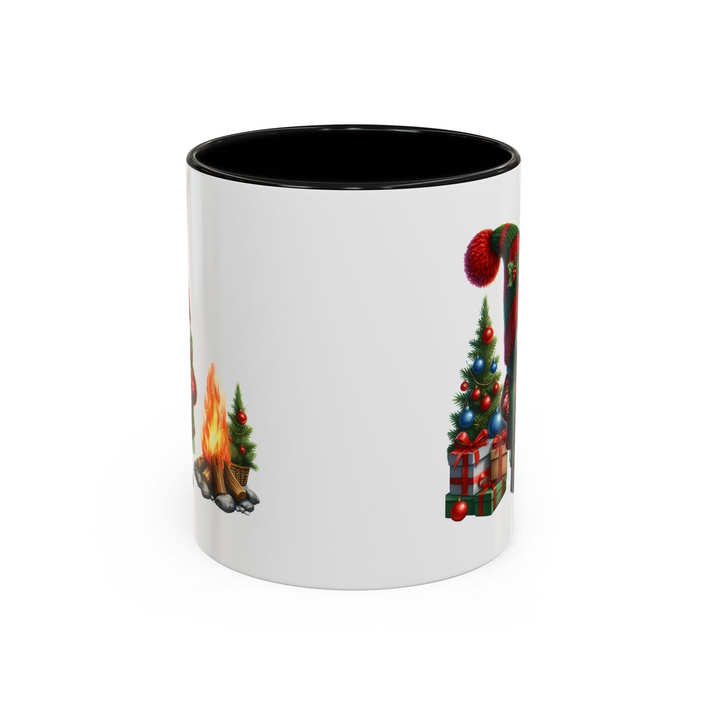 Christmas Mug - Gnome Presents and Fire