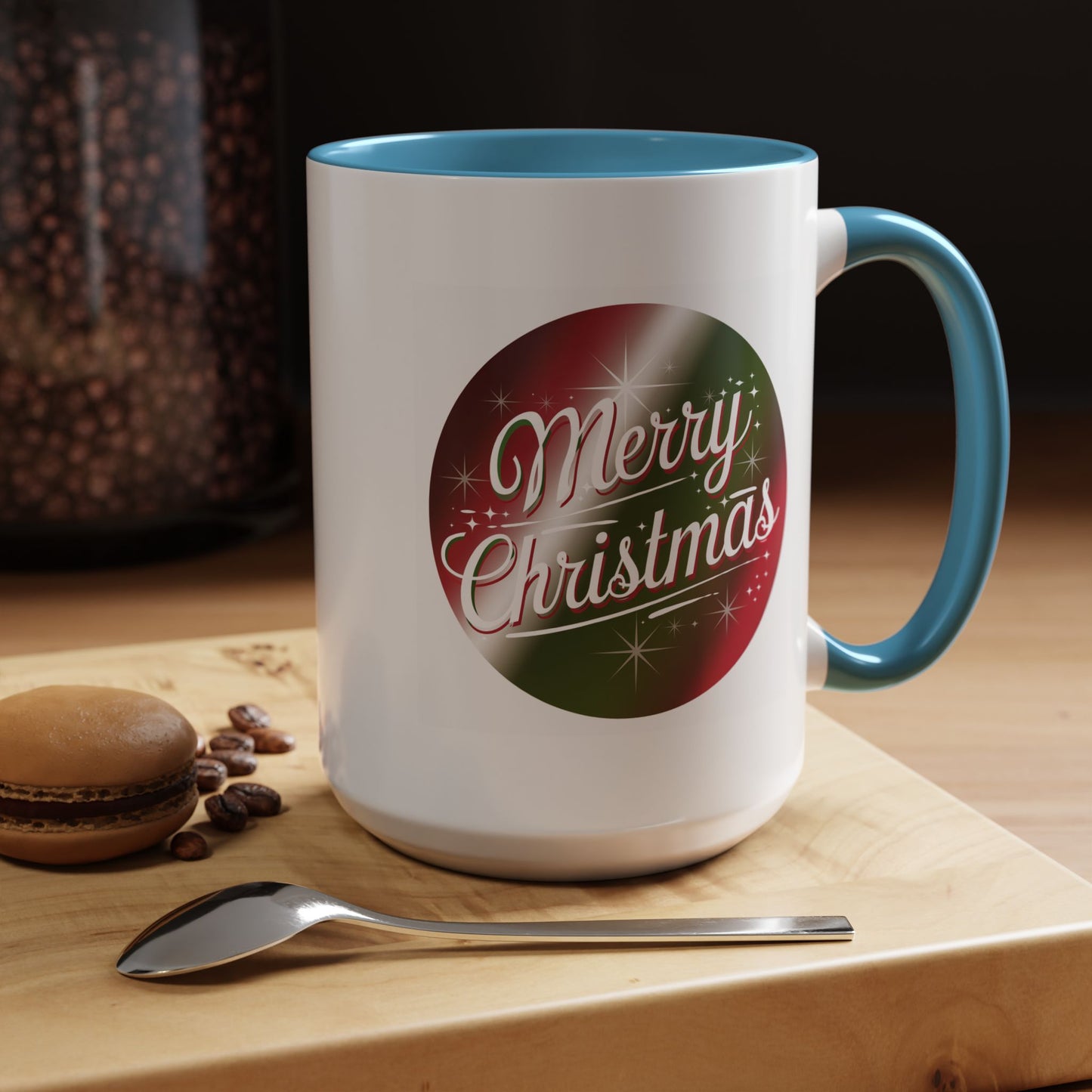 Christmas Mug - Merry Christmas White and Red Text Decoration