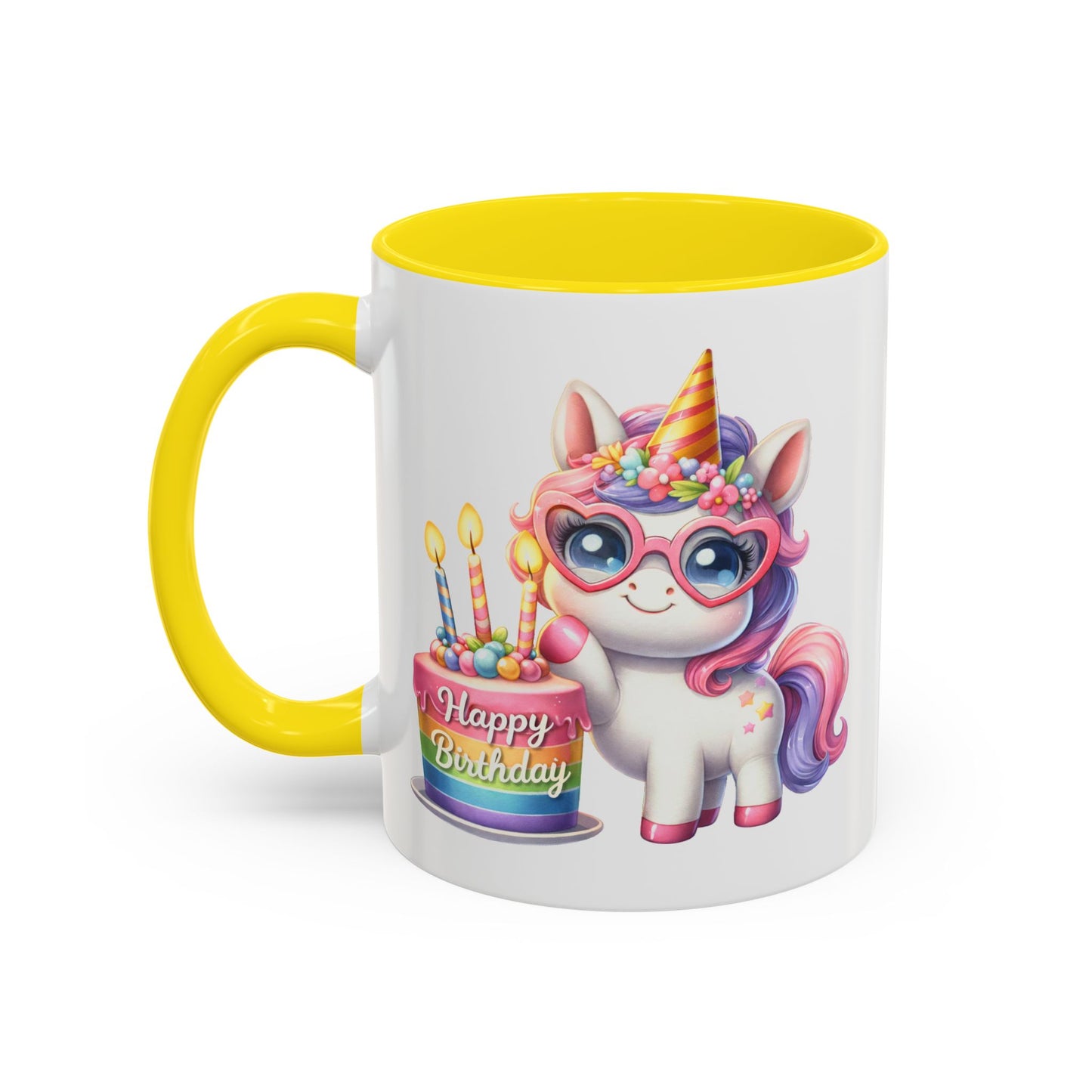 Birthday Mug - Unicorn Candles