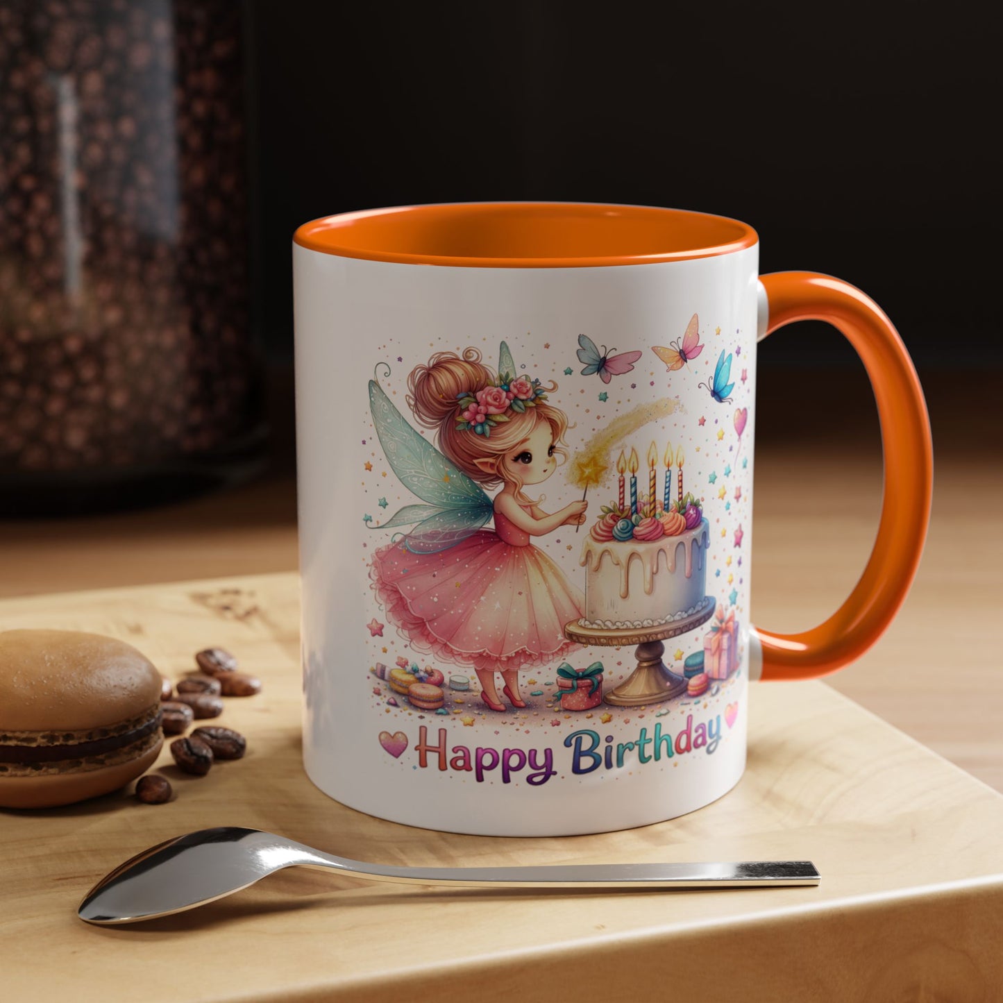 Birthday Mug - Fairy Butterflies