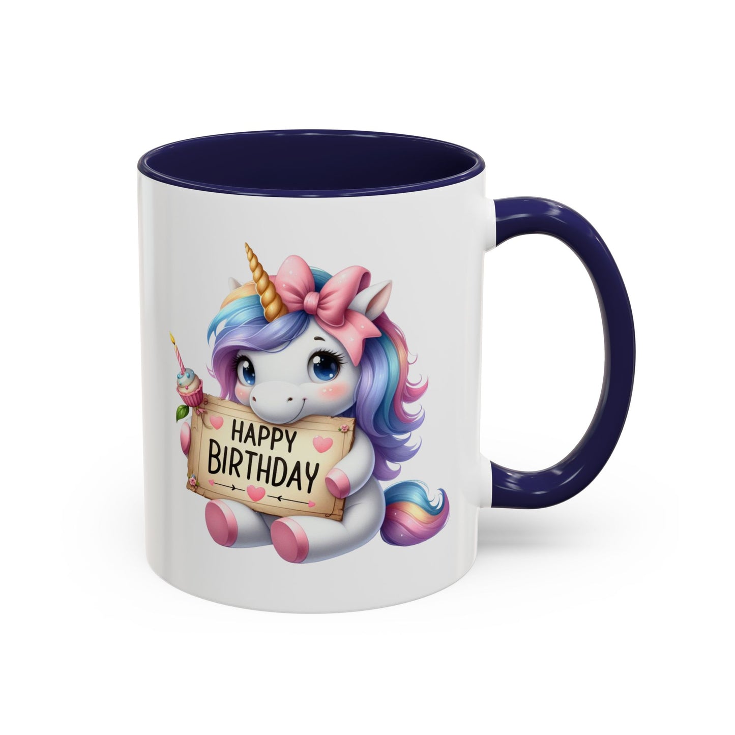 Birthday Mug - Girl Unicorn Happy Birthday Sign