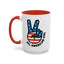 4th of July Mug - All American Girl Peace Sign
