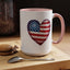 4th of July Mug - Heart American Flag