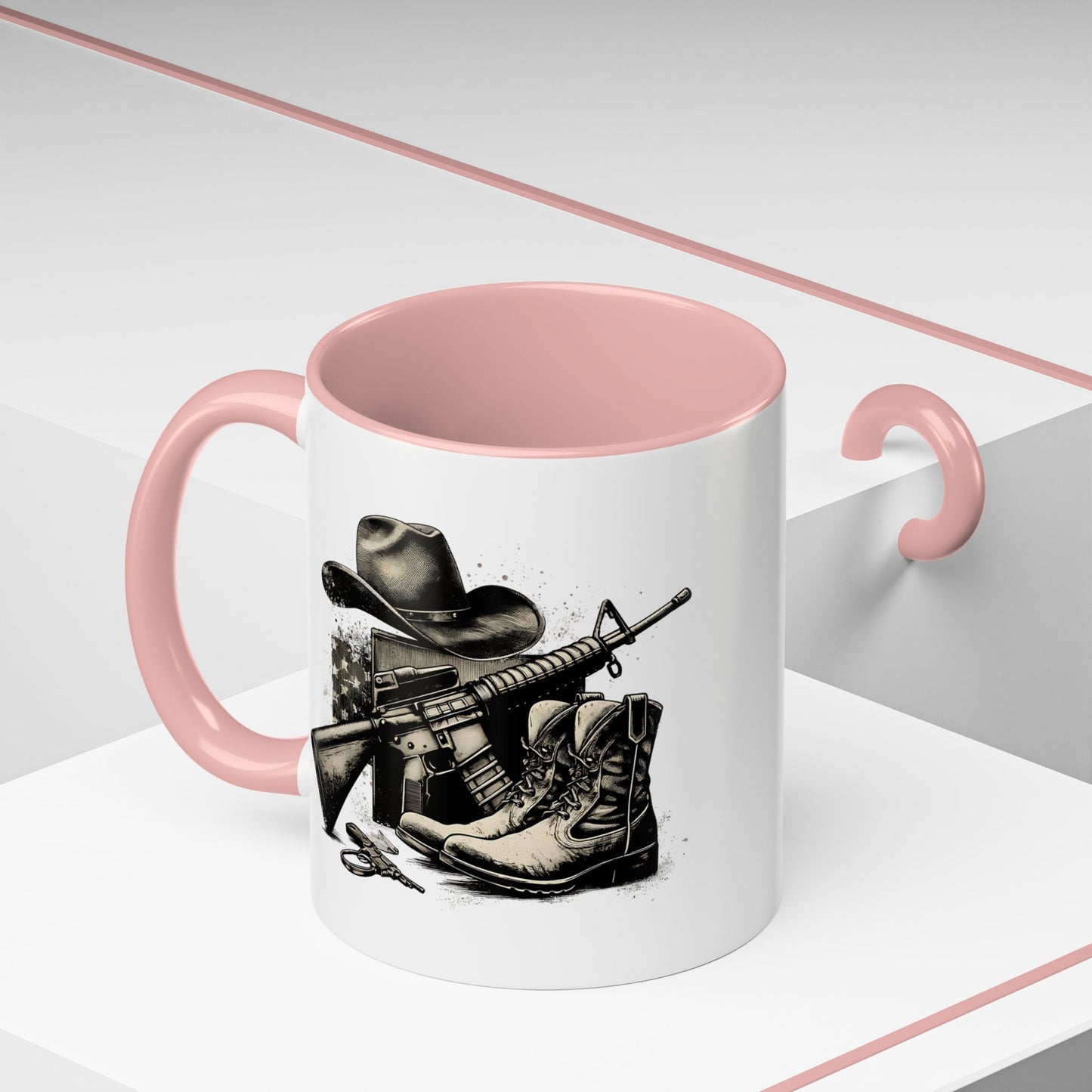 4th of July Mug - Soldier Hat Boots Gun