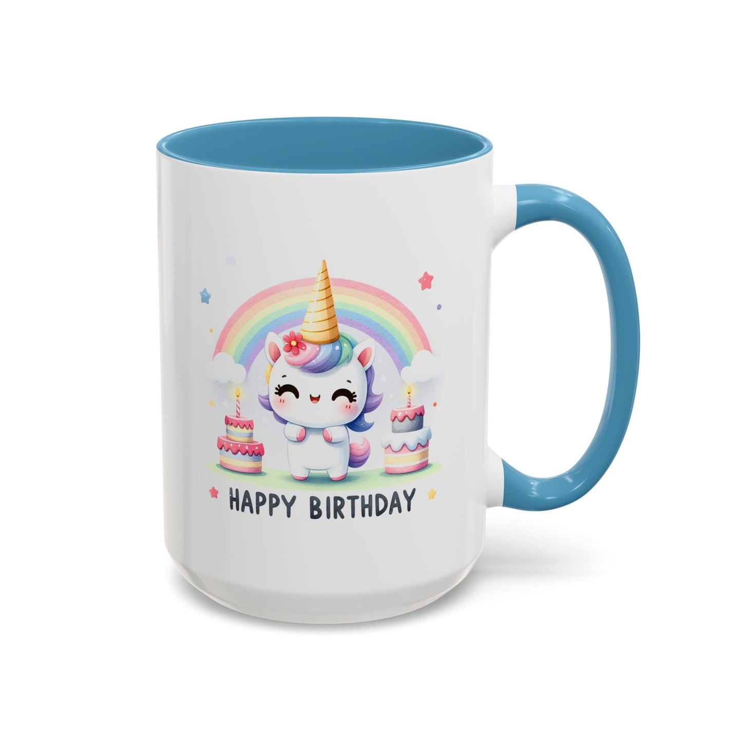 Birthday Mug -  Unicorn With Cakes