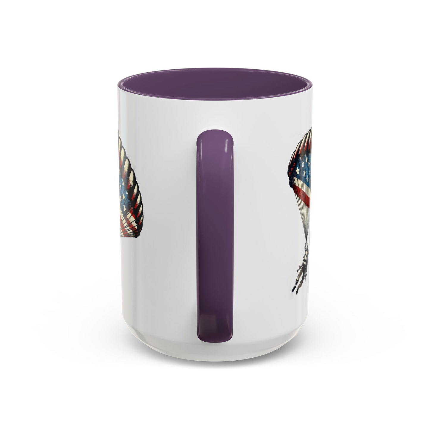 4th of July Mug - Airborne Soldier Parachute Flag
