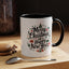 Christmas Mug - Merry Christmas and a Happy New Year Black Text Tree Ornaments Presents