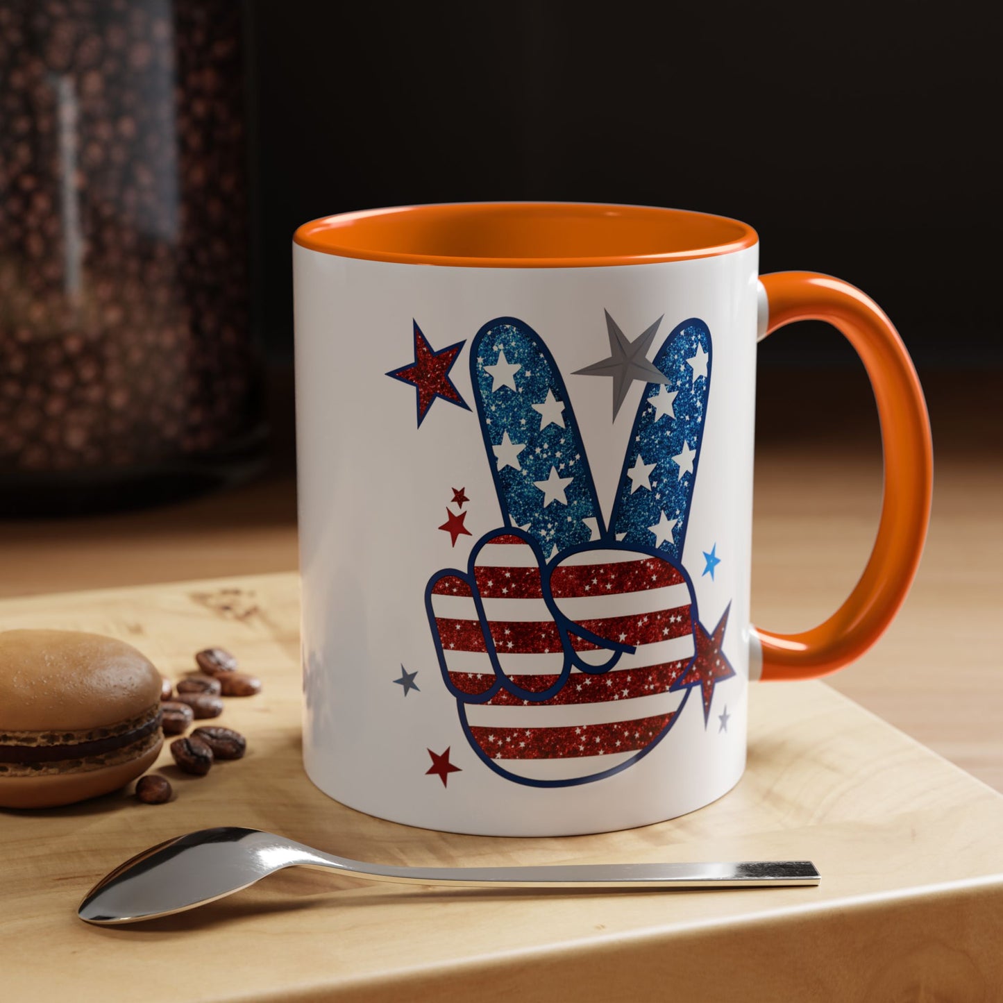 4th of July Mug - America Peace Sign