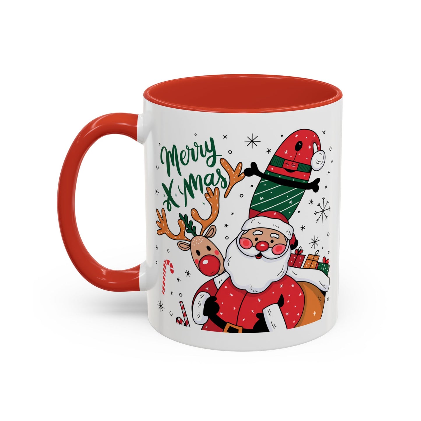 Christmas Mug - Merry Xmas Santa Reindeer