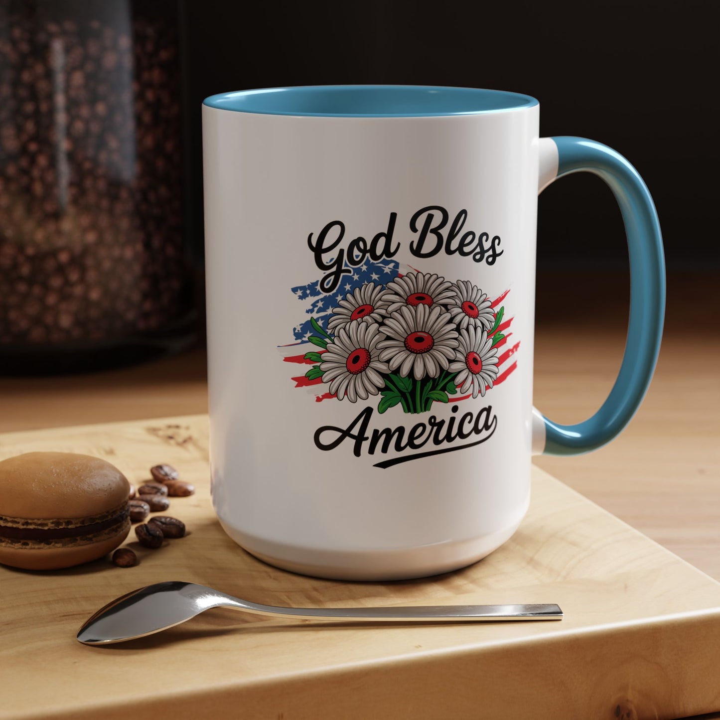 4th of July Mug - God Bless America Daisies