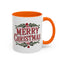 Christmas Mug - Merry Christmas Maroon Text Ornament Decorations