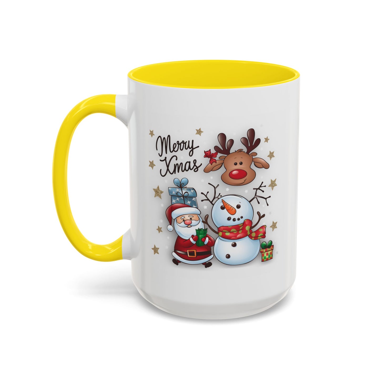 Christmas Mug - Merry Xmas Santa Snowman Reindeer