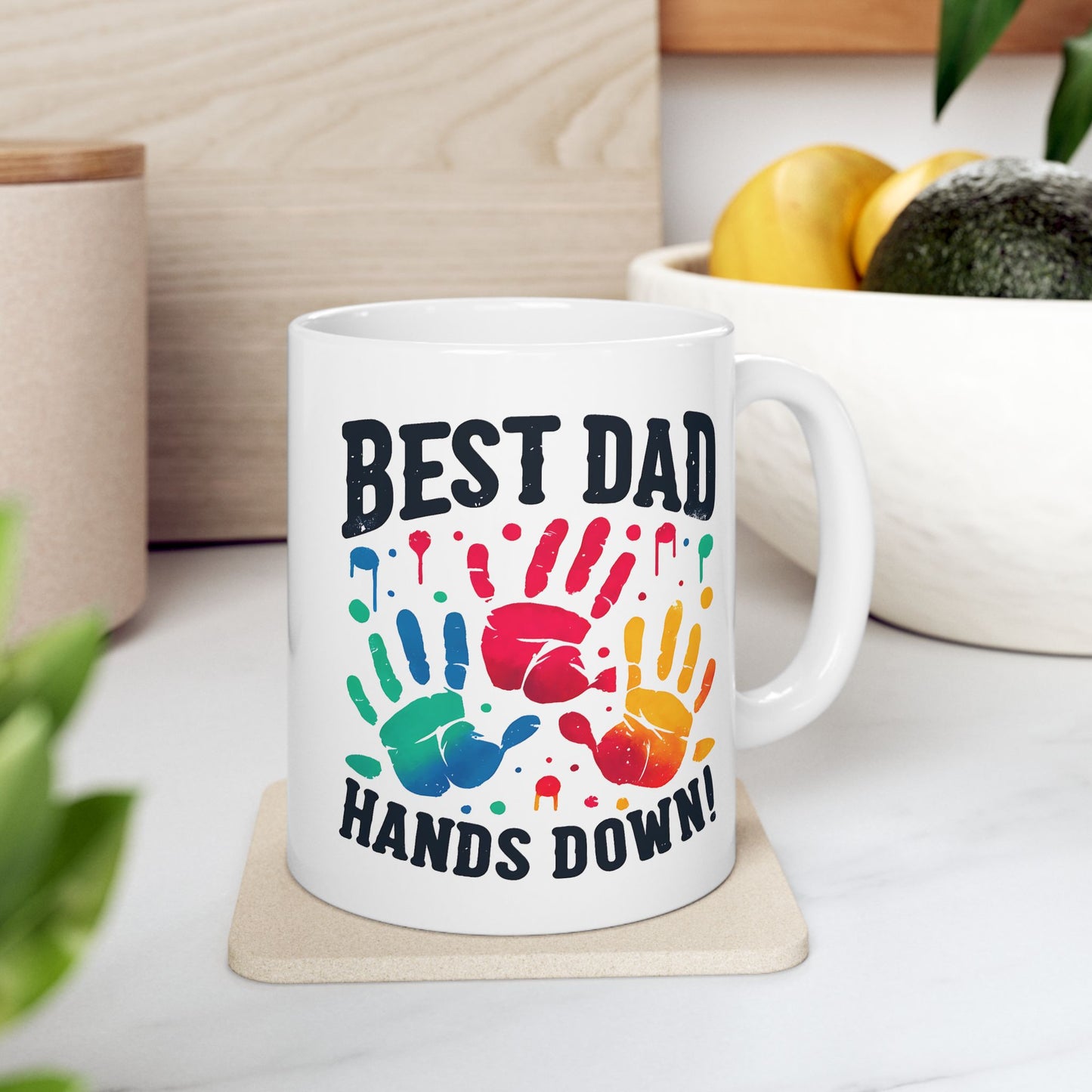 Father's Day Mug - Best Dad Hands Down