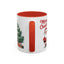 Christmas Mug - Merry Christmas Red Text Santa Tree Presents