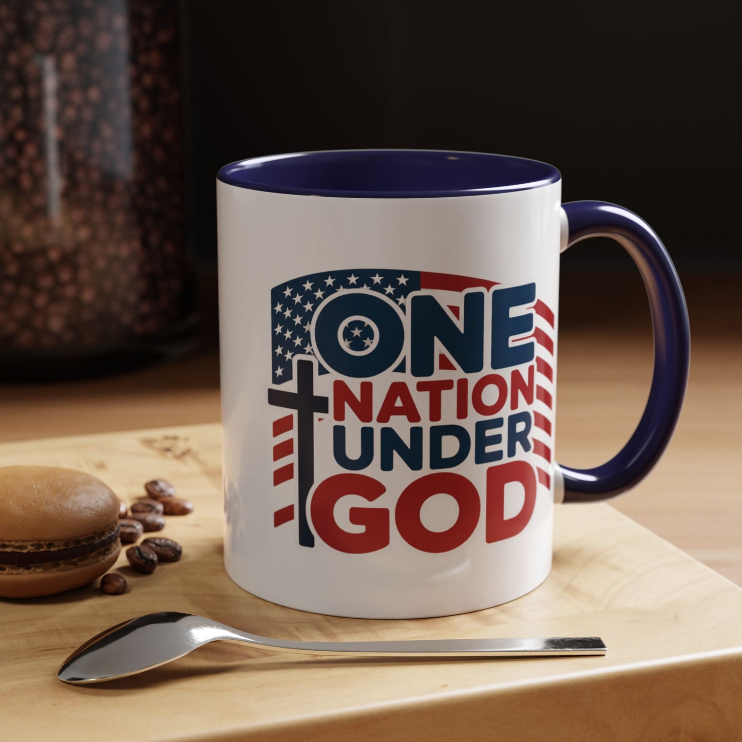 Religious Mug - One Nation Flag Cross