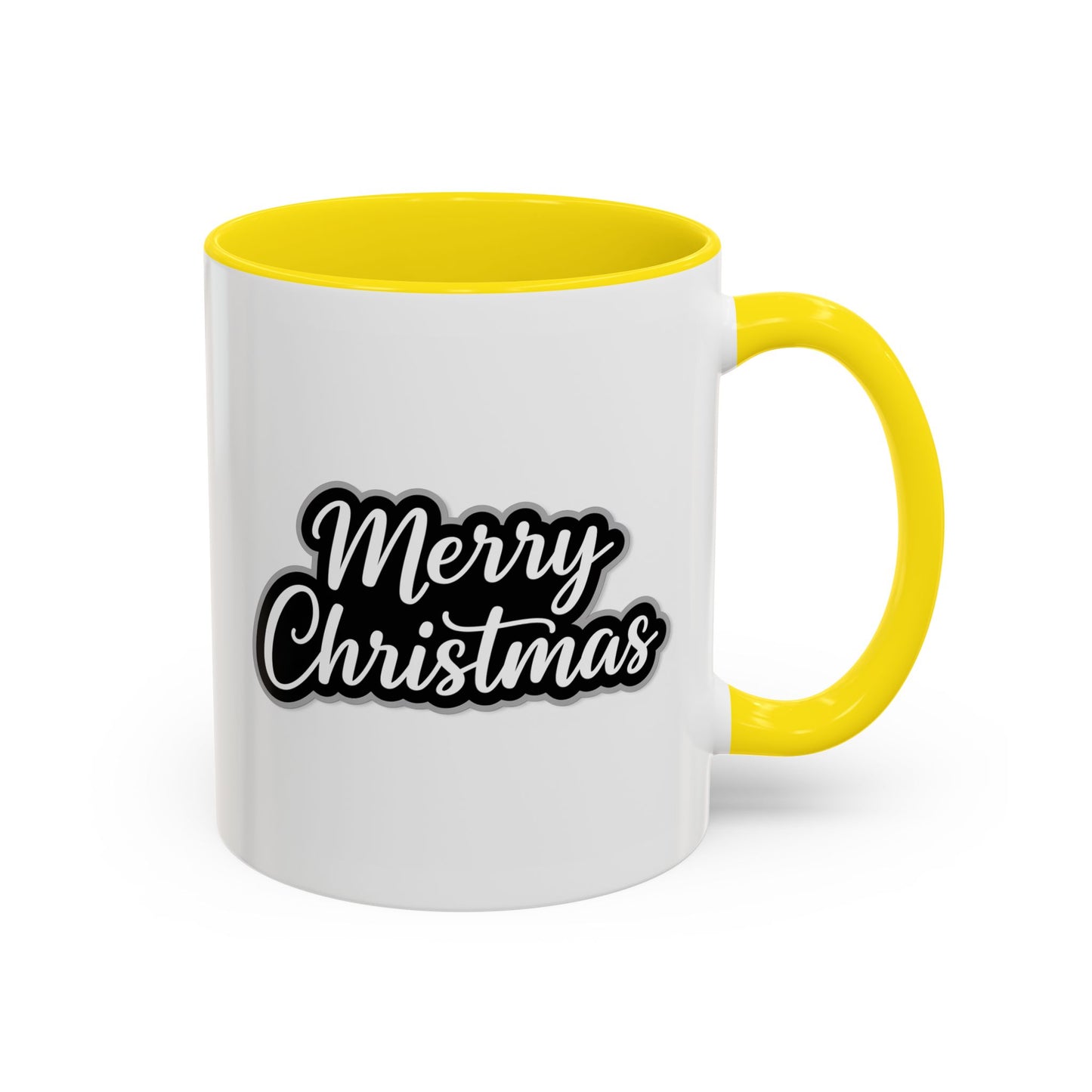 Christmas Mug - Merry Christmas White Black & Grey Text