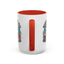 Christmas Mug - Merry Christmas Black & Red Text Cool Santa