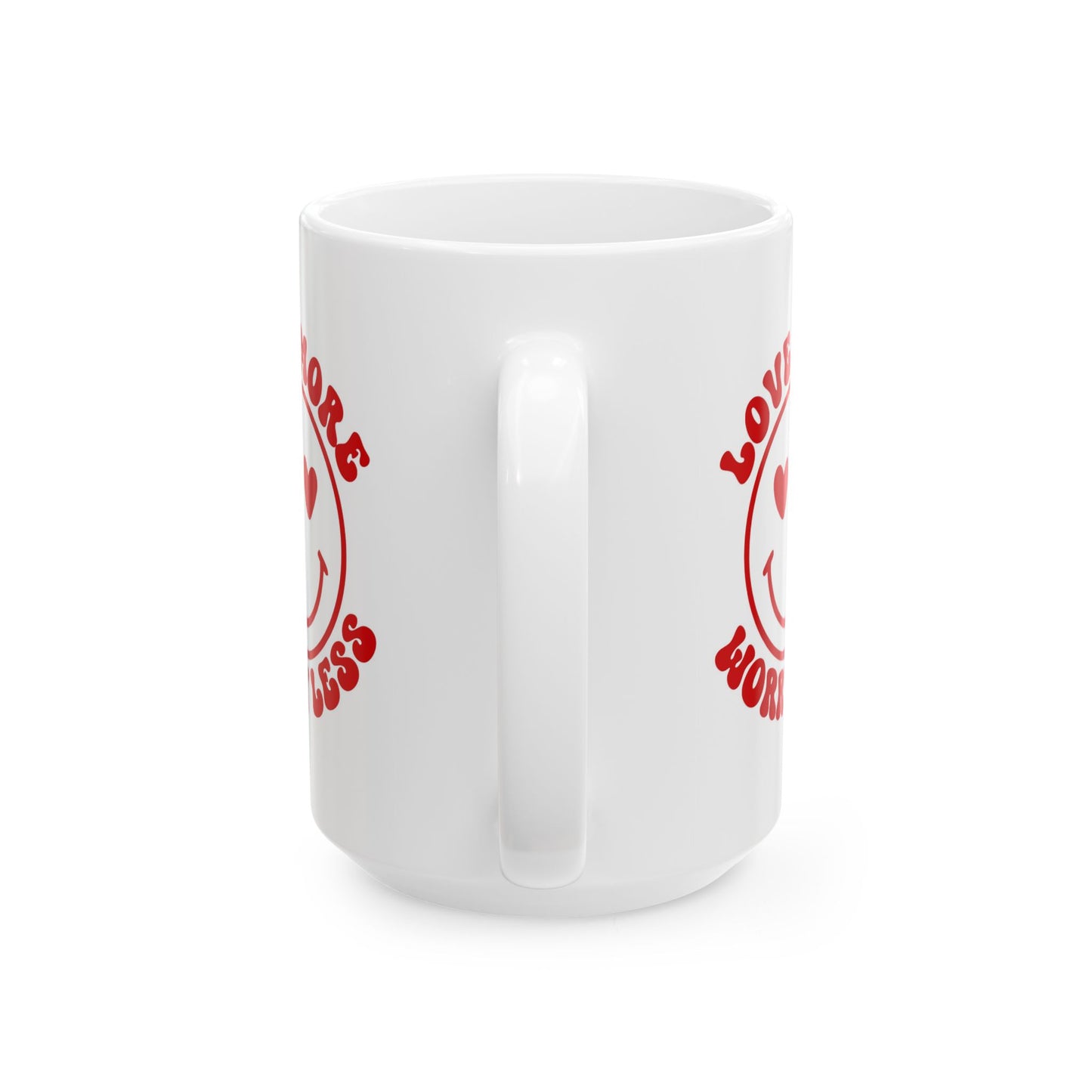 Wellness Mug - Love More Worry Less Smiley Face