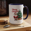 Christmas Mug - Merry Christmas Red Text Santa Tree Presents