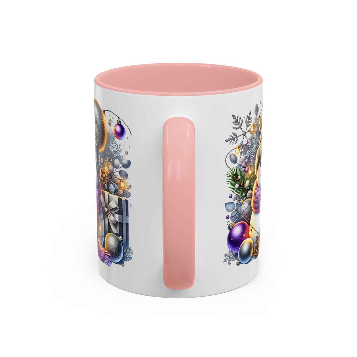 Christmas Mug - Purple and Silver Snowman