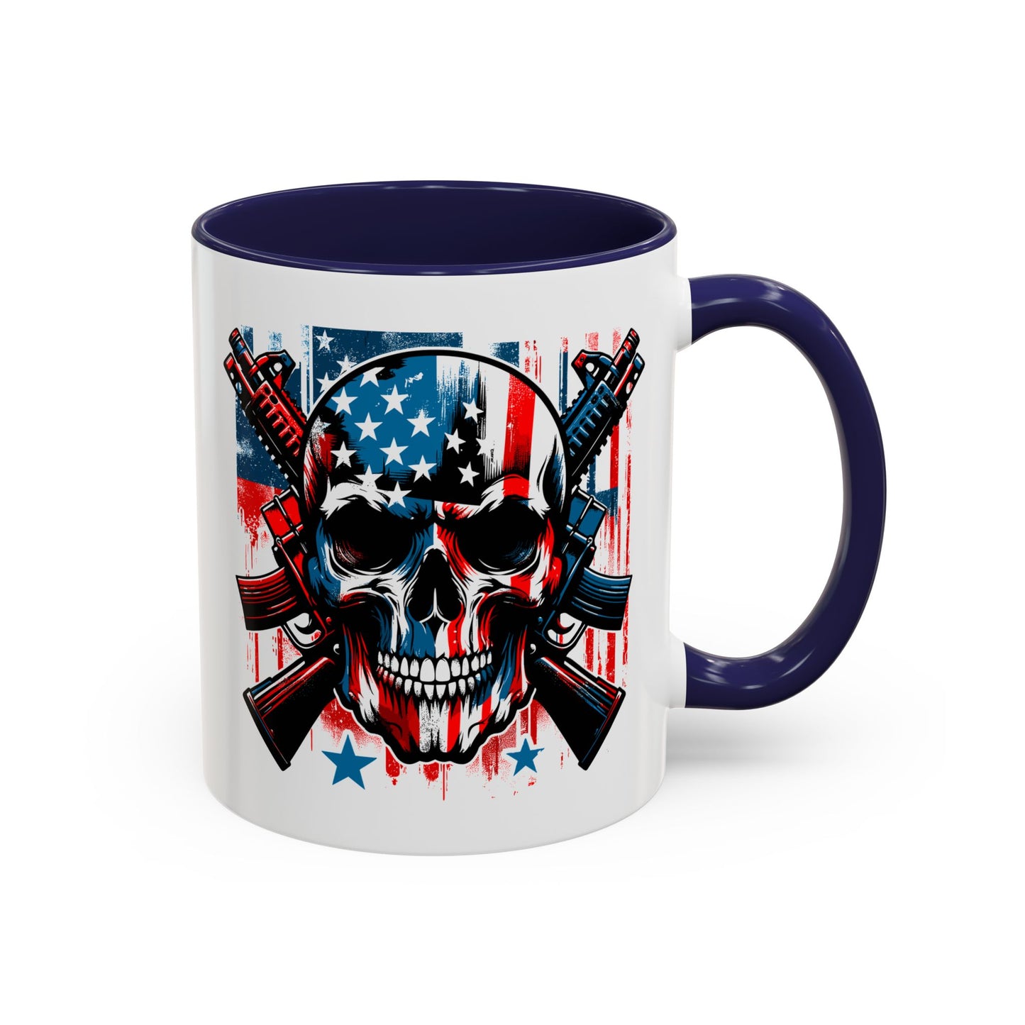 4th of July Mug - Skull With American Flag