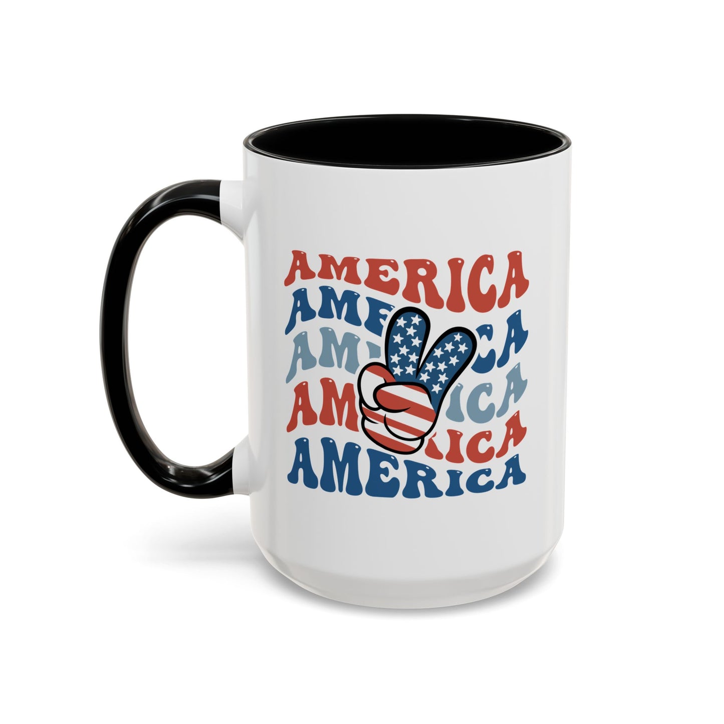 4th of July Mug - America peace Sign