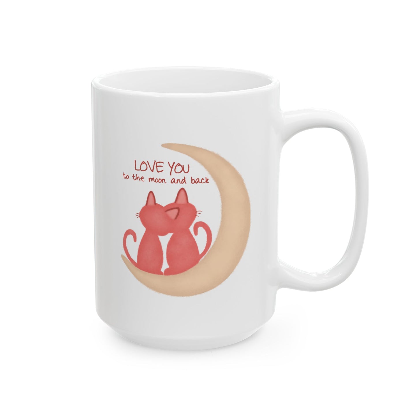 Valentine's Day Mug - Love You To The Moon Cats