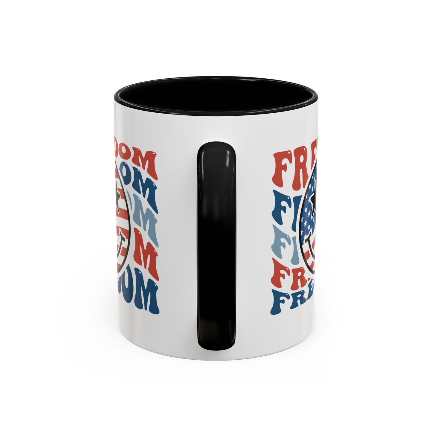 4th of July Mug - Freedom Smiley Face