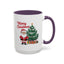 Christmas Mug - Merry Christmas Red Text Santa Tree Presents