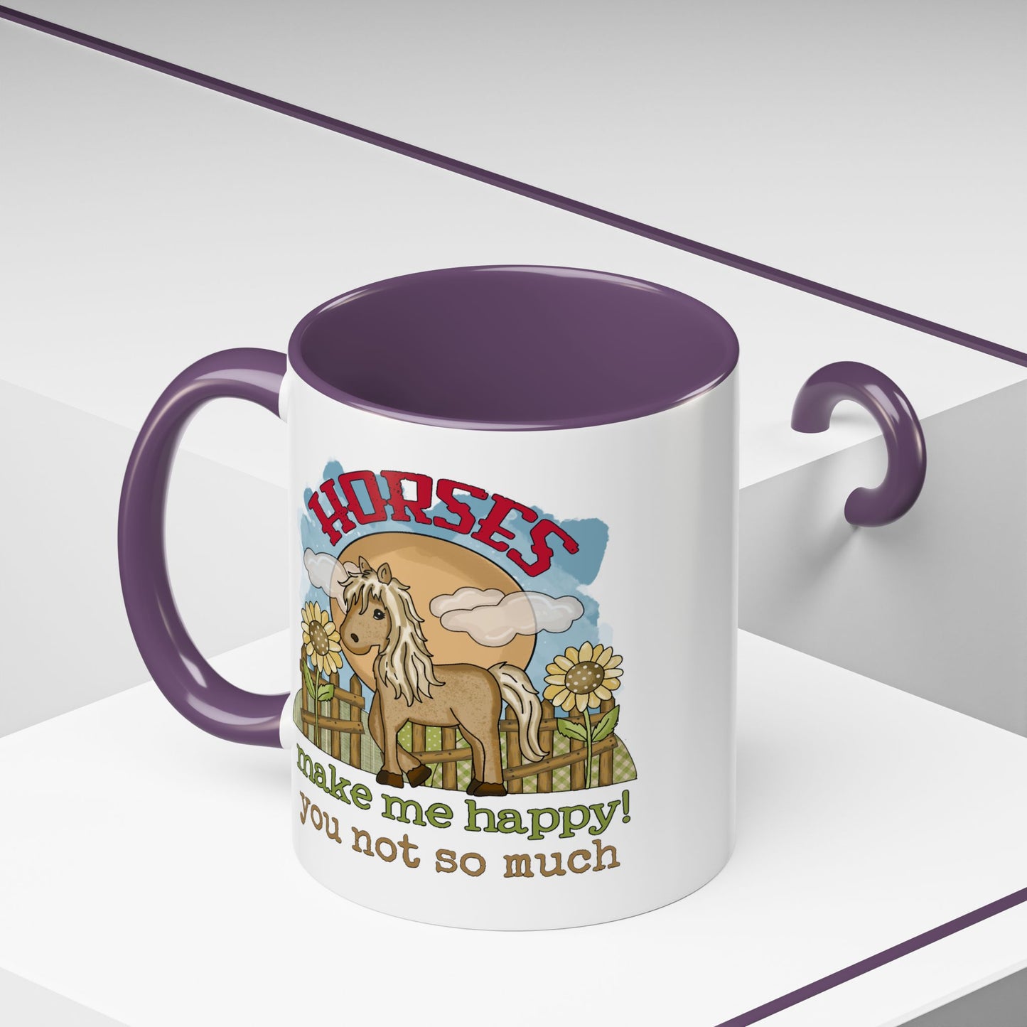 Humor Mug - Horses Make Me Happy