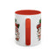 Christmas Mug - Merry Christmas Green & Red Text Cute Animals