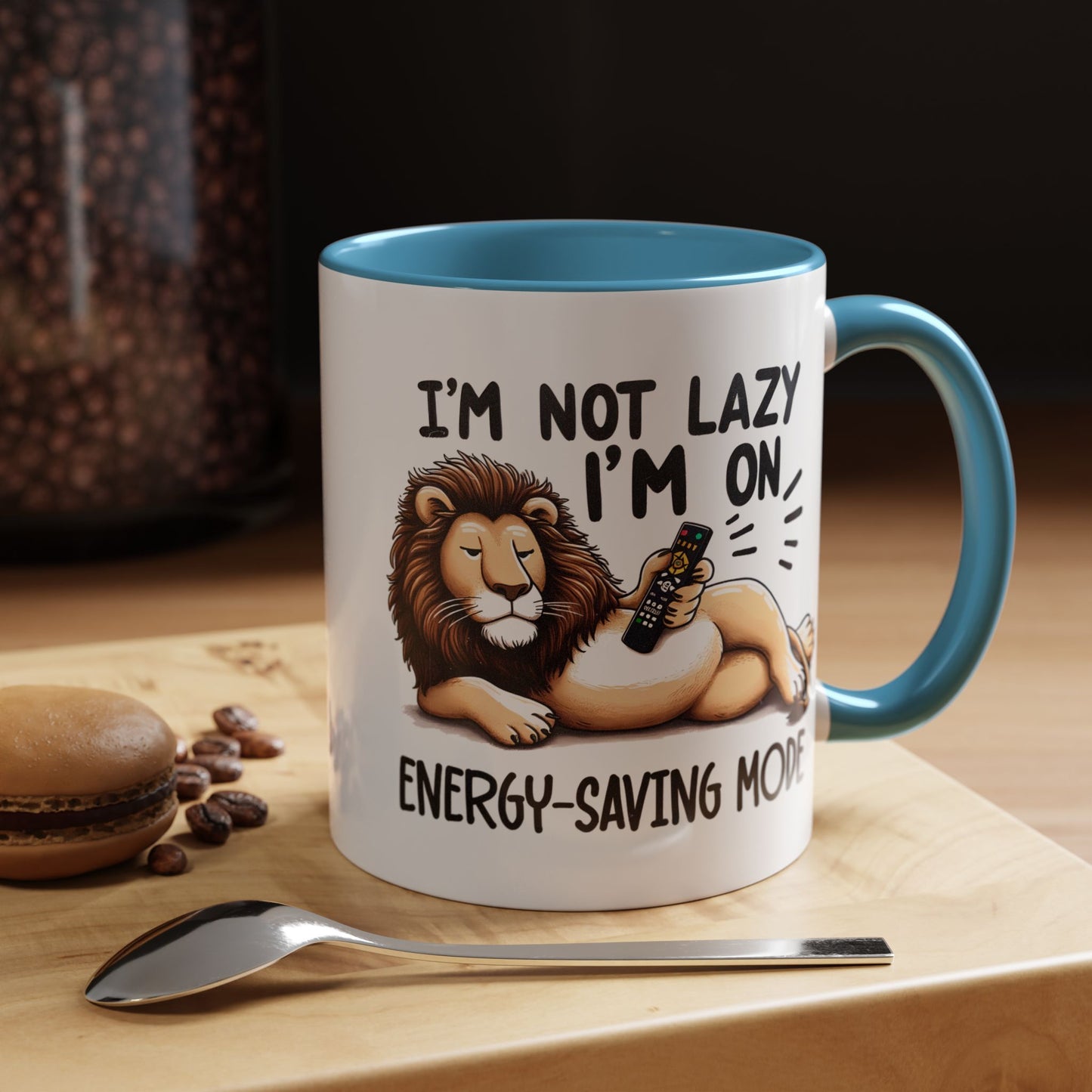 Humor Mug - I'm Not Lazy I'm on Energy Saving Mode Lion