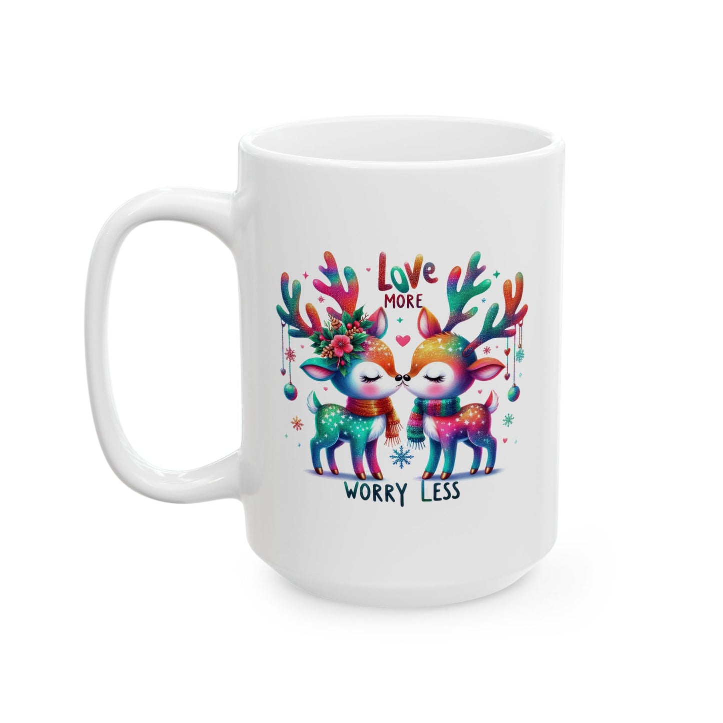 Christmas Mug - Love More Worry Less
