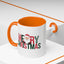 Christmas Mug - Merry Christmas Green & Red Text Santa