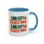 Christmas Mug - Green & Red Text Tree Presents