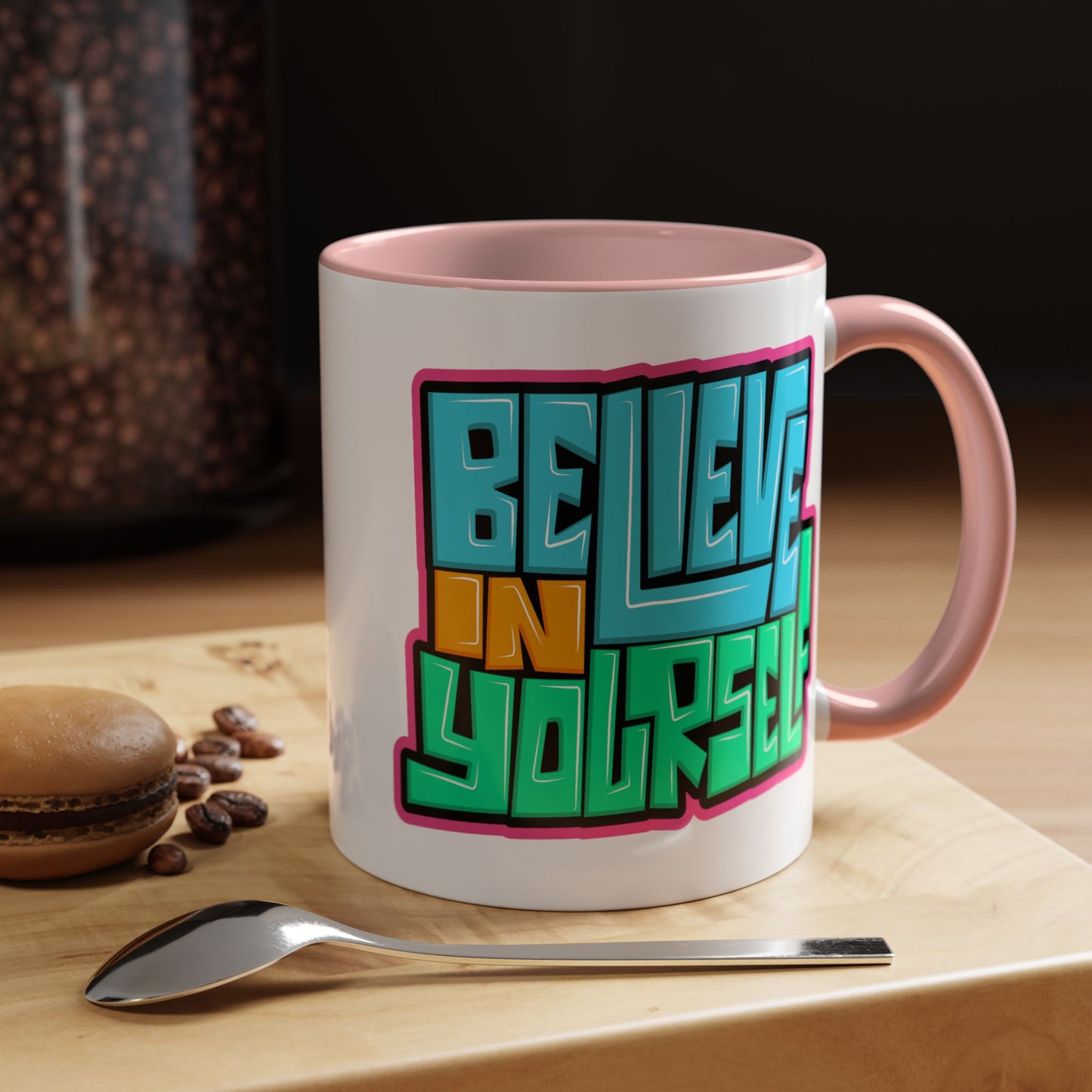 Motivation Mug - Believe In Yourself Graffiti