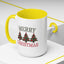Christmas Mug - Merry Christmas Green & Red Text Decorative Trees