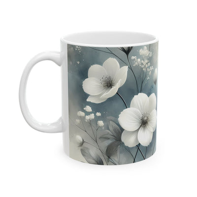 Artistic Mug - White Flowers