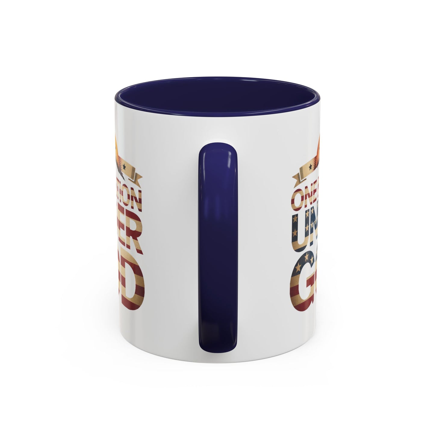 4th of July Mug - One Nation Under God Cross Flag