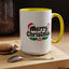 Christmas Mug - Merry Christmas Black Text Hat Candy Cane Mistletoe