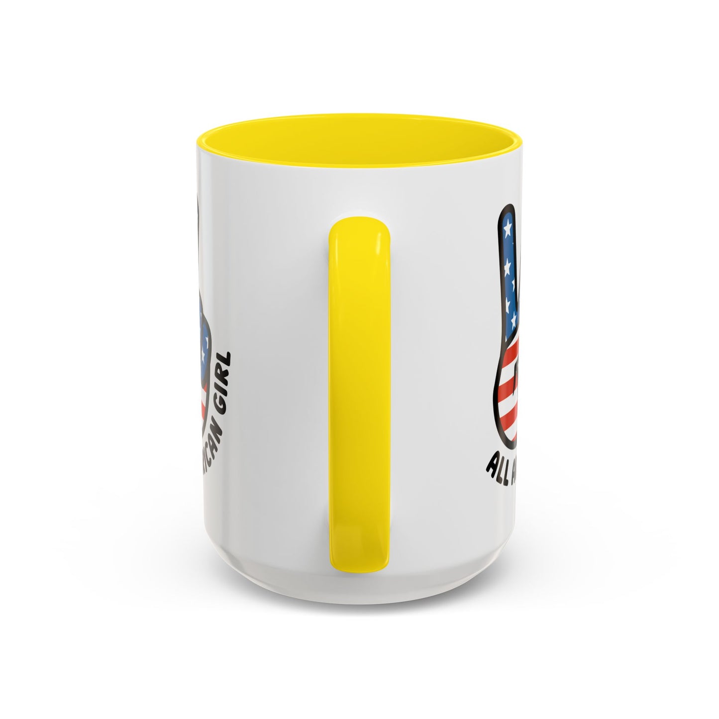 4th of July Mug - All American Girl Peace Sign