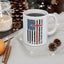 4th of July Mug - Loves Jesus & America Too Cross Flag