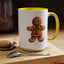 Christmas Mug - Gingerbread Man Green Bow
