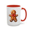 Christmas Mug - Gingerbread Man Red Bow