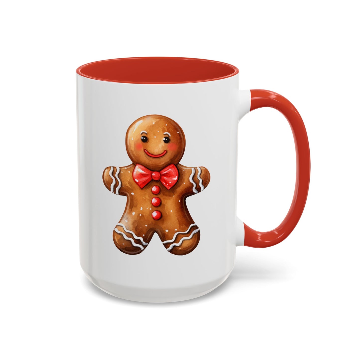 Christmas Mug - Gingerbread Man Red Bow
