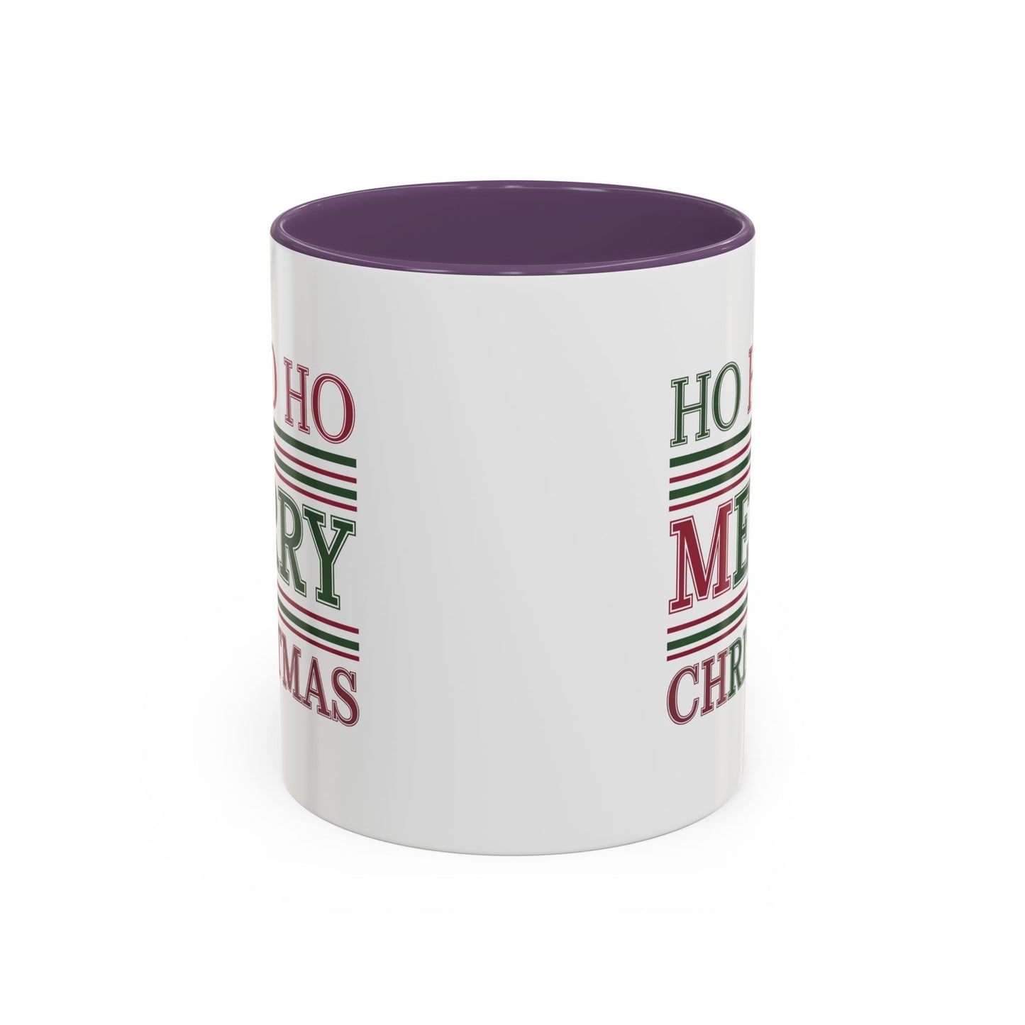 Christmas Mug - Ho Ho Ho Merry Christmas Red & Green Text 3