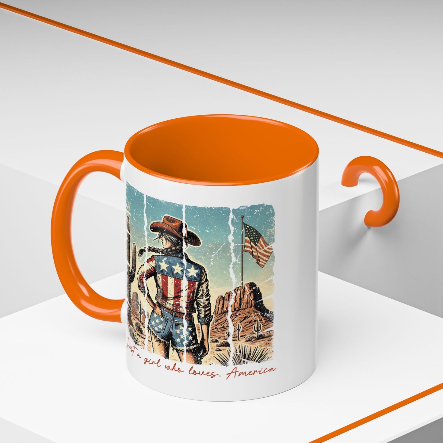 4th of July Mug - Just a Girl Who Loves America